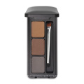 3 color eyebrow powder Palette Waterproof durable long lasting Light brown dark brown gray with brush cover Mirror vegan